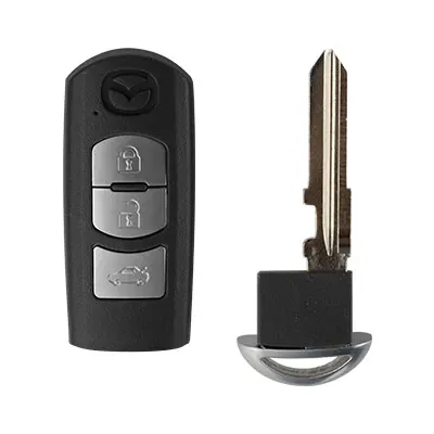 Okeytech 2/3 кнопка ключ дистанционного управления Fob Shell для Mazda X-5 Summit Axela Atenza M3 M6 автоматическое дистанционное управление ключ с Uncut Blade - Цвет: Красный