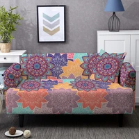 mandala flower elastic sofa cover for living room all inclusive l shape couch covering bohemia slipcover 1234 seats