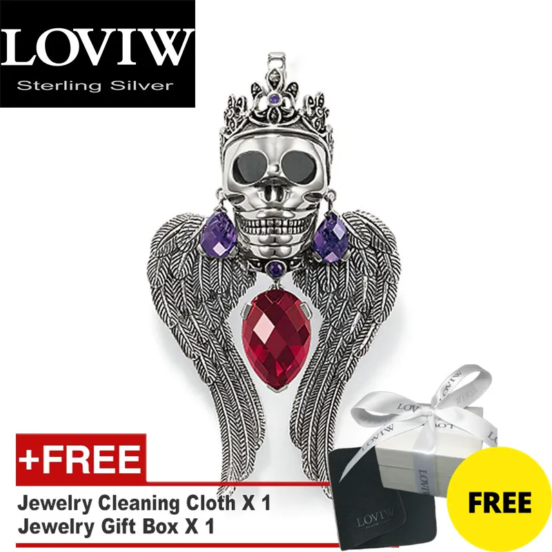 Кулон с черепом король новинка 2020 модные ювелирные изделия из стерлингового