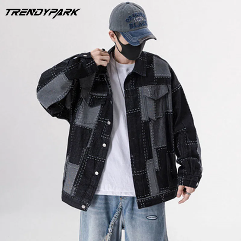 Мужская джинсовая куртка-бомбер винтажная рваная куртка на пуговицах в стиле