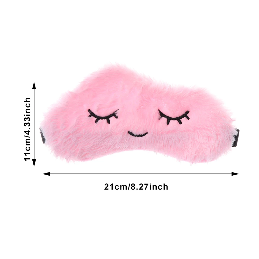 Маска для глаз плюшевая мягкая с рисунком 1 шт. |