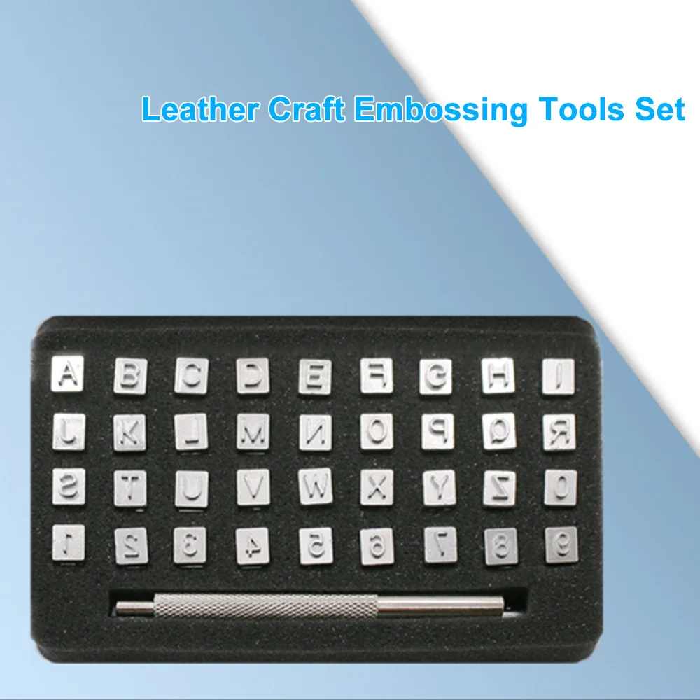 Стальной Штамповочный Инструмент для тиснения 36 шт. инструменты резьбы по коже