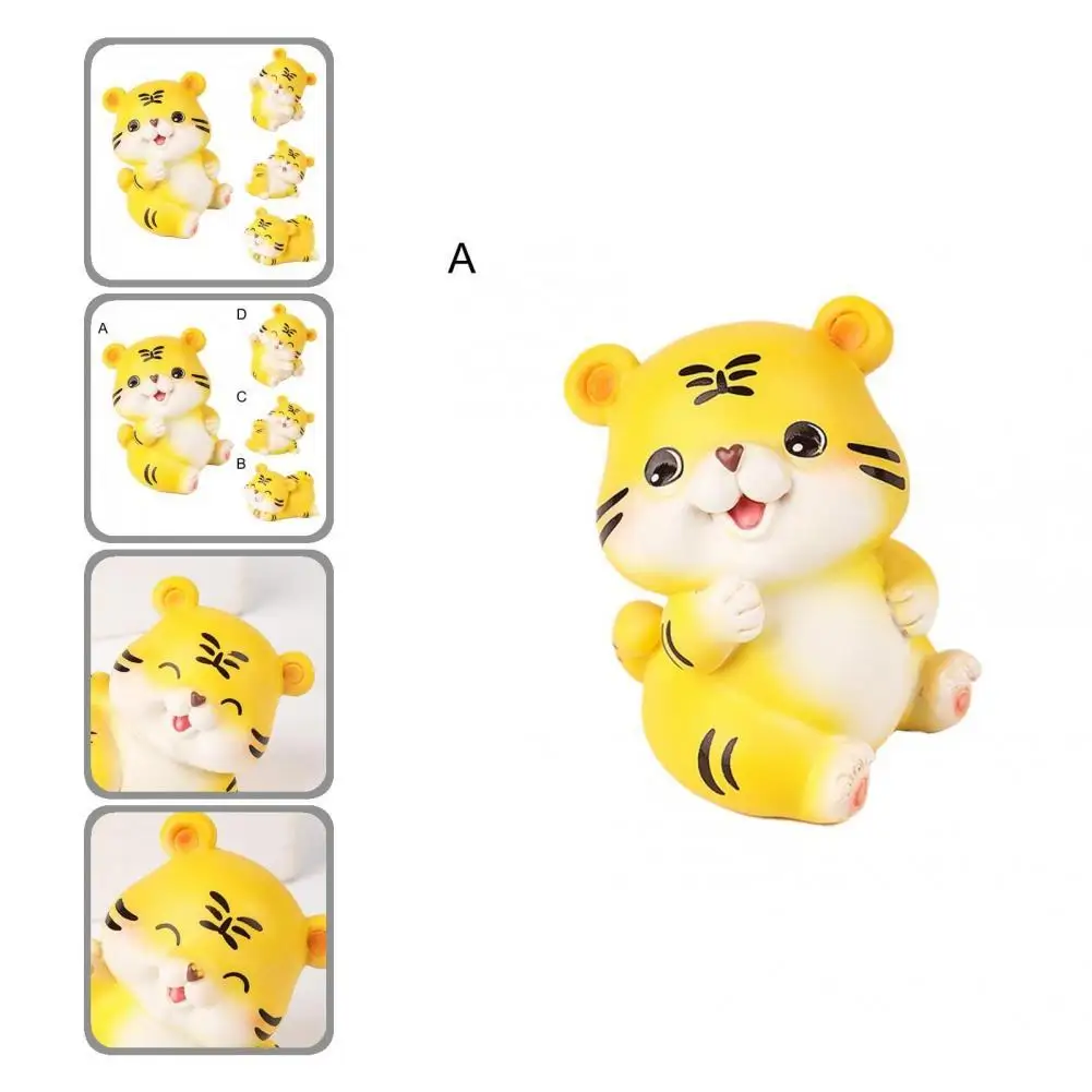 

Art Craft Cute Home Decor Small Tiger Ornament Resin Small Tiger Decorative for Desktop
