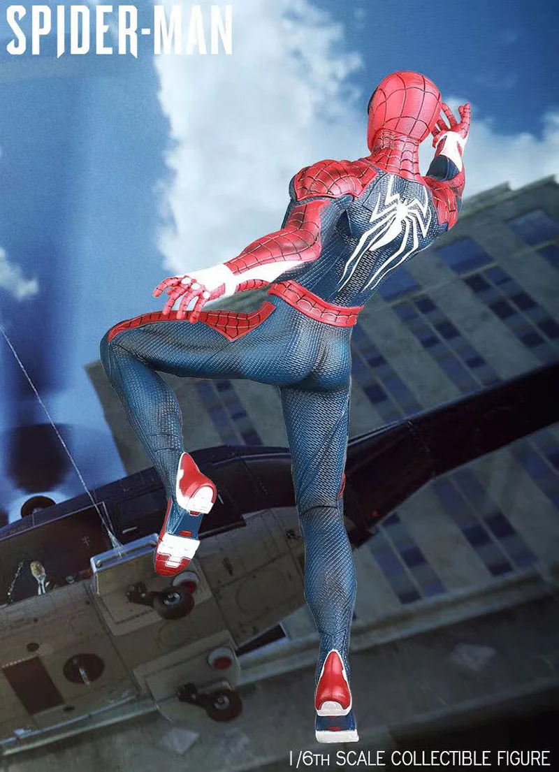 

30cm Marvel Spider Man: Far From Home Action Figure 1/6 Ornaments PS4 Battle Suit Model Spider Man Model Toys