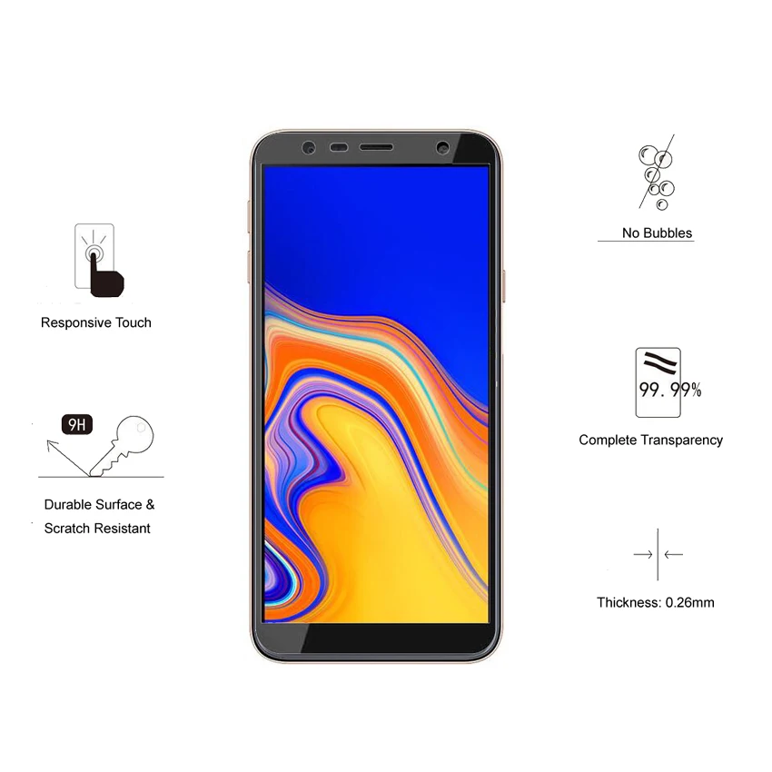 2 шт Для samsung J4 Plus полное покрытие из закаленного стекла для samsung Galaxy J4 Plus J4+ Защитное стекло для экрана