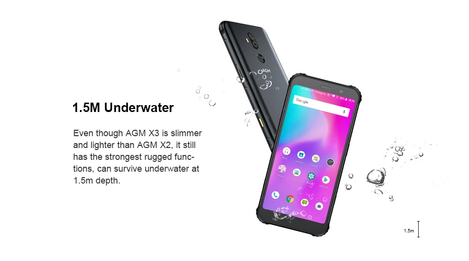 AGM X3 MIL-STD-810G прочный водонепроницаемый смартфон 8 Гб 256 ГБ SDM845 Octa 5,99 ''24MP камера двойной ящик динамик Лицо ID QC NFC телефон