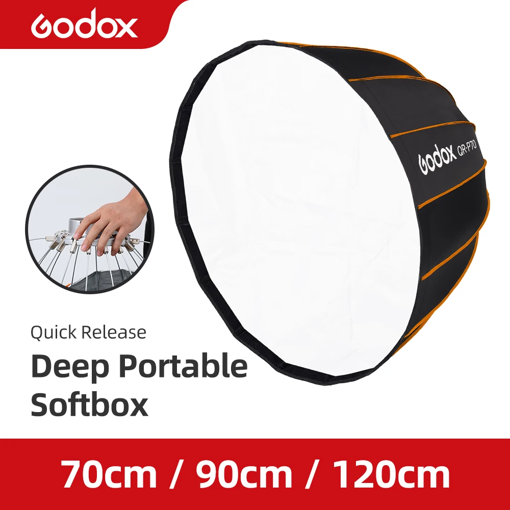 Godox QR P70 70 см P90 90 P120 12 быстро отпустите параболический глубокий софтбокс для
