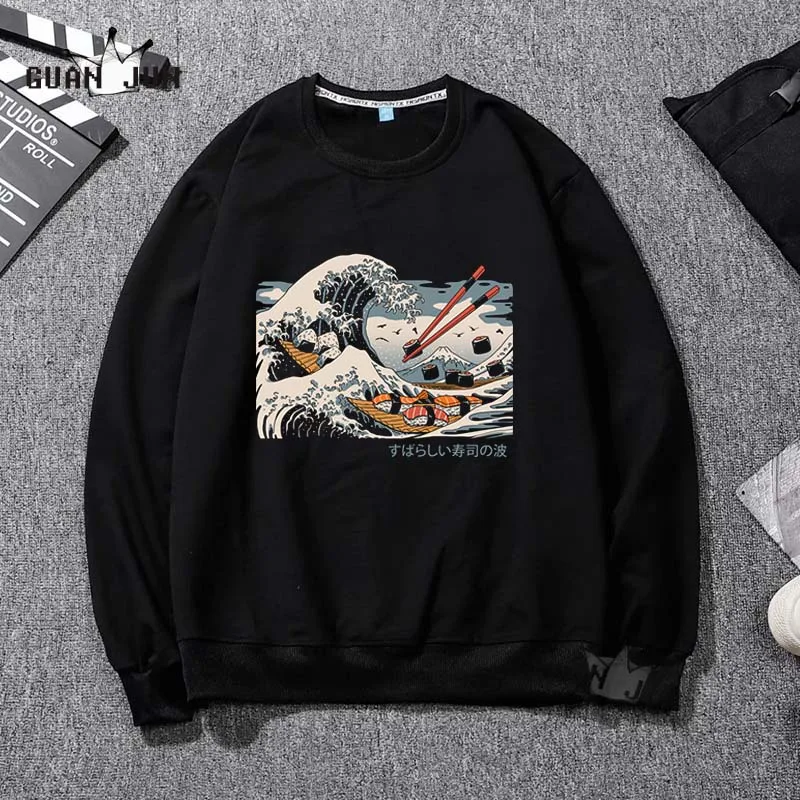 

2020 Autumn Kids Boys Clothes Harajuku Japan Wave Landscape Hoodies Long Sleeve Tops Sweatshirt Children Clothing Winter Outfit