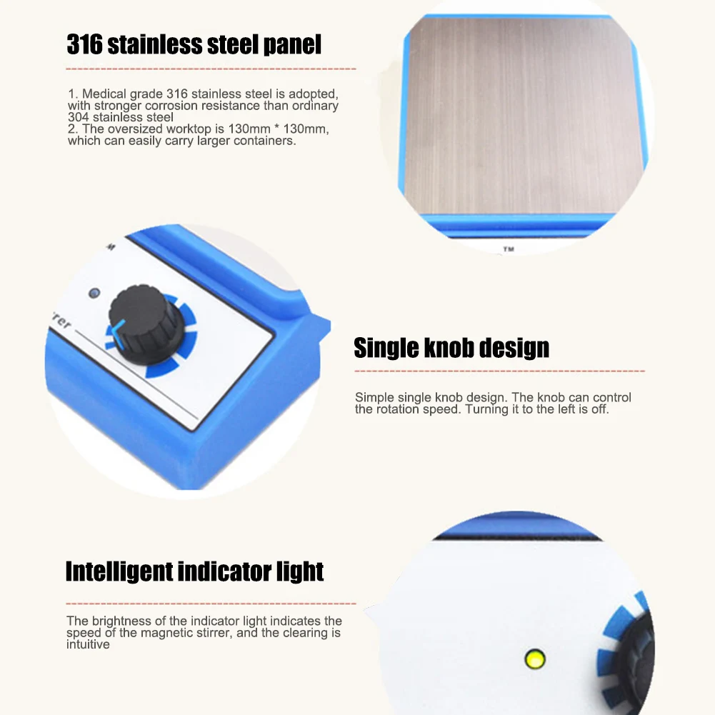 Магнитная мешалка из нержавеющей стали магнитная с размешивающей панелью