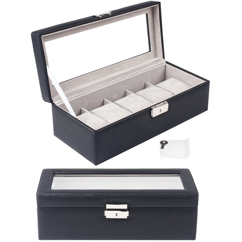 Роскошный 4 Сетки Коробка для часов ручной работы часы Чехол коробка времени