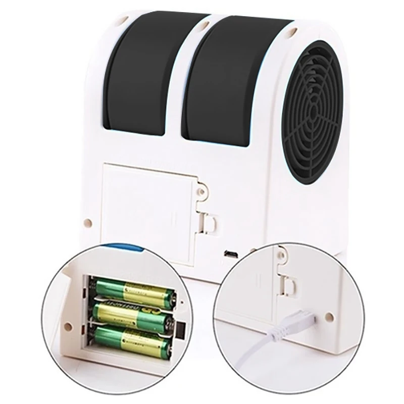 

Mini Air Conditioning 3-In-1 Fan Humidifier Purifier for Home/Outdoor USB/Battery Powered Portable Quiet Air Cooler