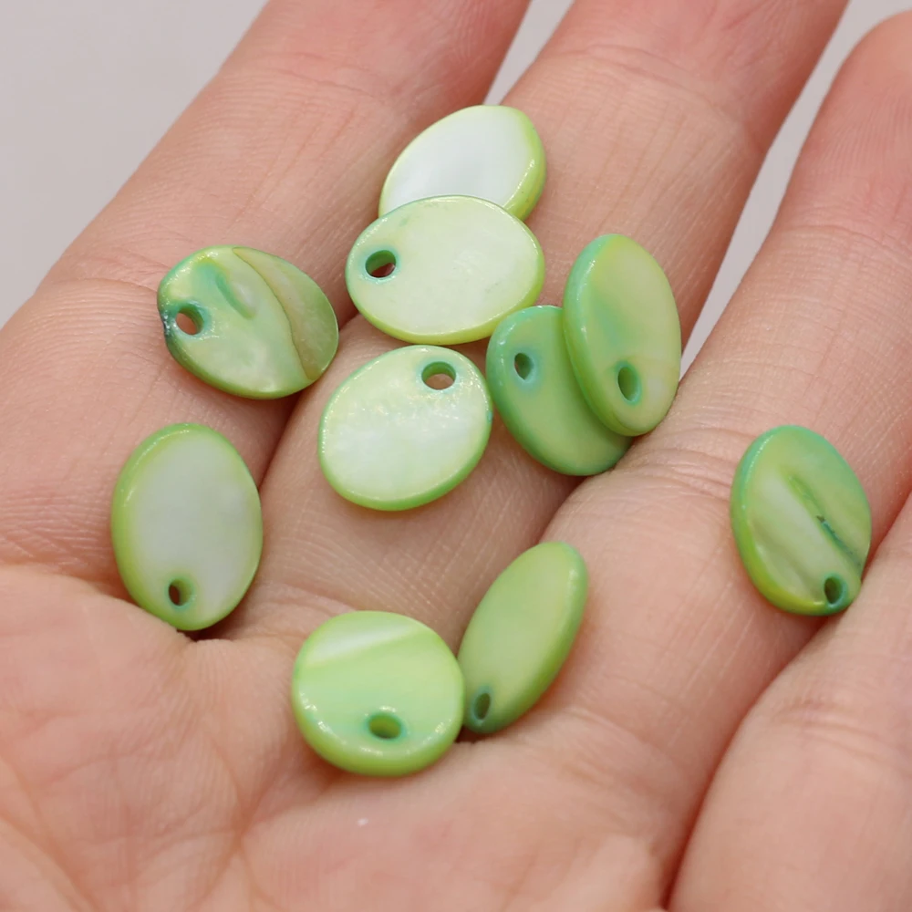 

Hot Selling Natural Sea Shells Egg Shaped Boutique Carved Beads Making DIY Fashion Charm Necklace Bracelet Jewelry Gift 20pcs