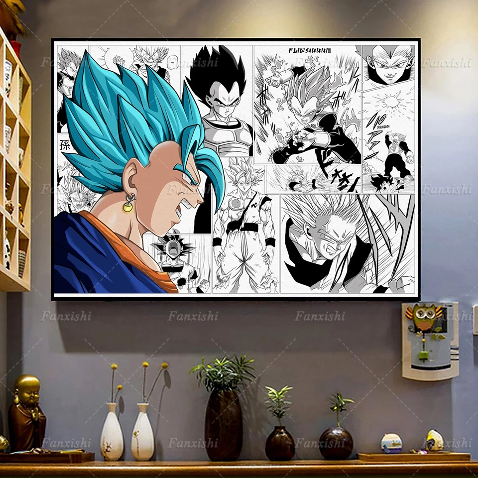 

Dragon Ball Vegito Super Saiyan Japan Anime Canvas Poster And Prints Home Decor Pictures Wall Art Painting Living Room Cuadros