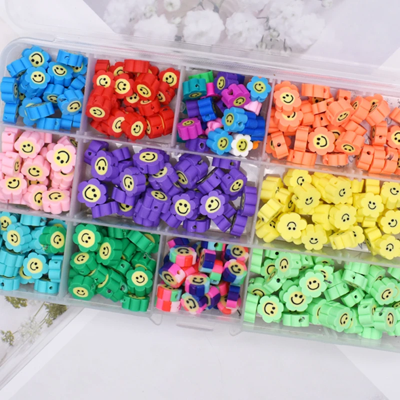 10 мм 30 шт. Солнечный цветок из полимерной глины распорные бусины DIY ювелирных