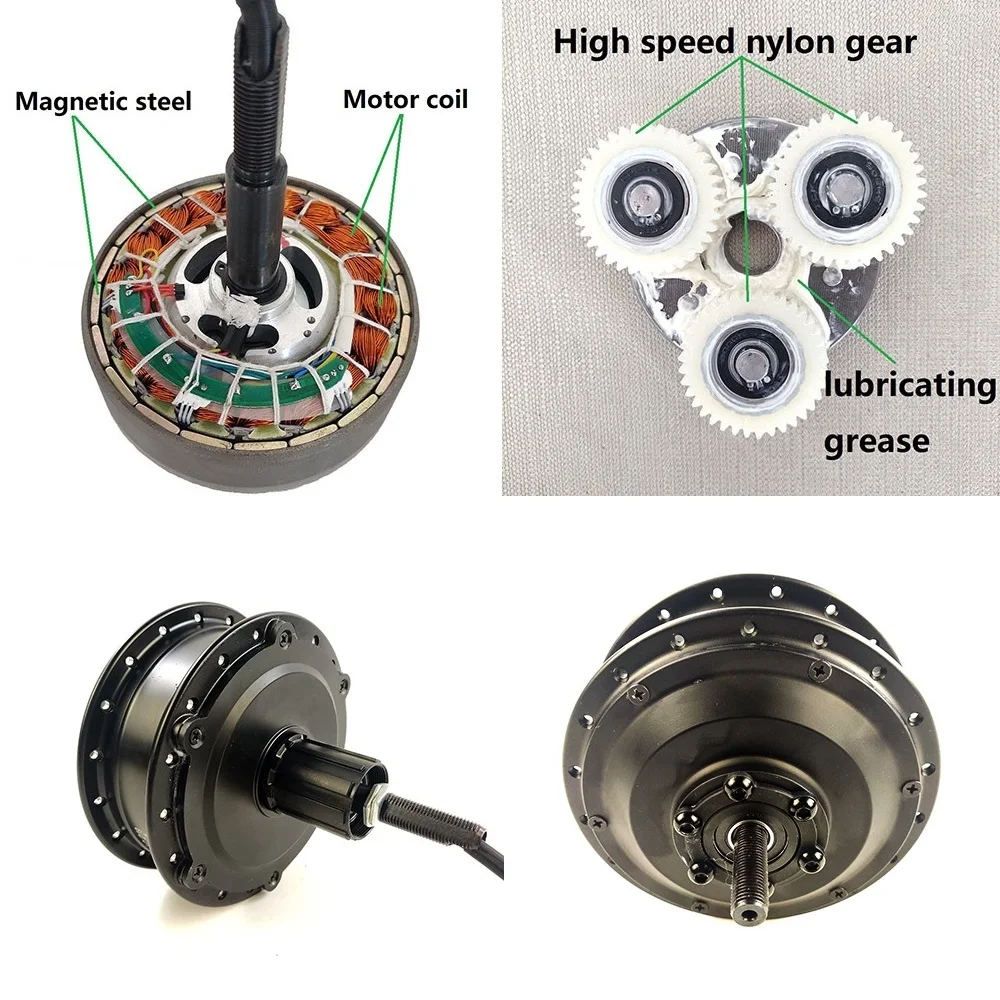 SOMEDAY Whole Warterproof Plug 36V/48V 500W Electric Bicycle Conversion Kit Rear Drive Hub Motor Wheel with Cassette | Спорт и