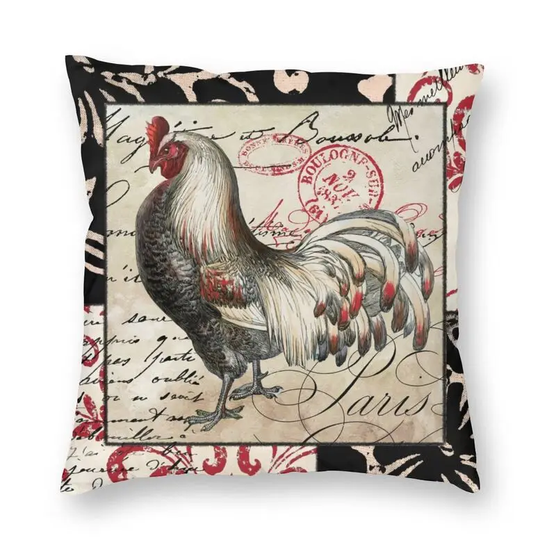 Винтажный чехол для подушки петуха домашние декоративные с животными