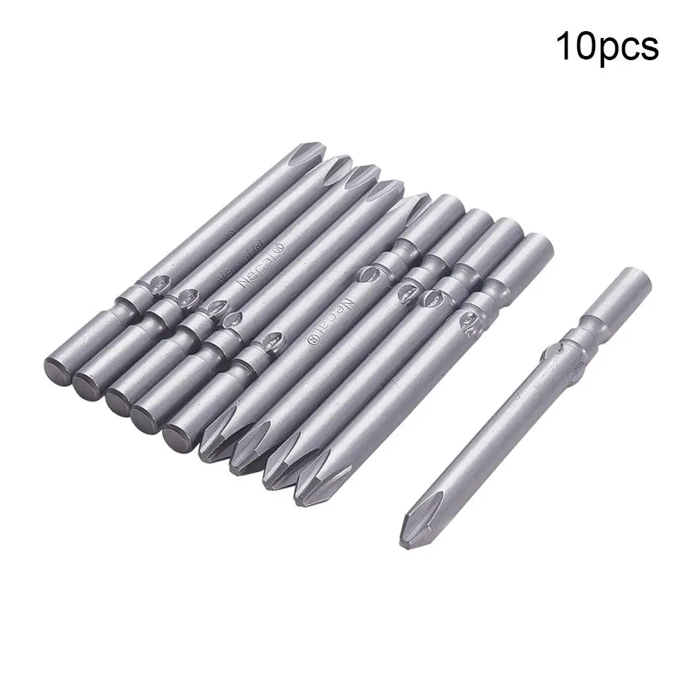 

10 шт., фрезы для отверток, Круглый хвостовик 5PH2 PH2 PH1 3PH2 3PH1 2.5PH0 2PH0 3.5PH1 L:60 мм 5 мм Dia S2, отвертка