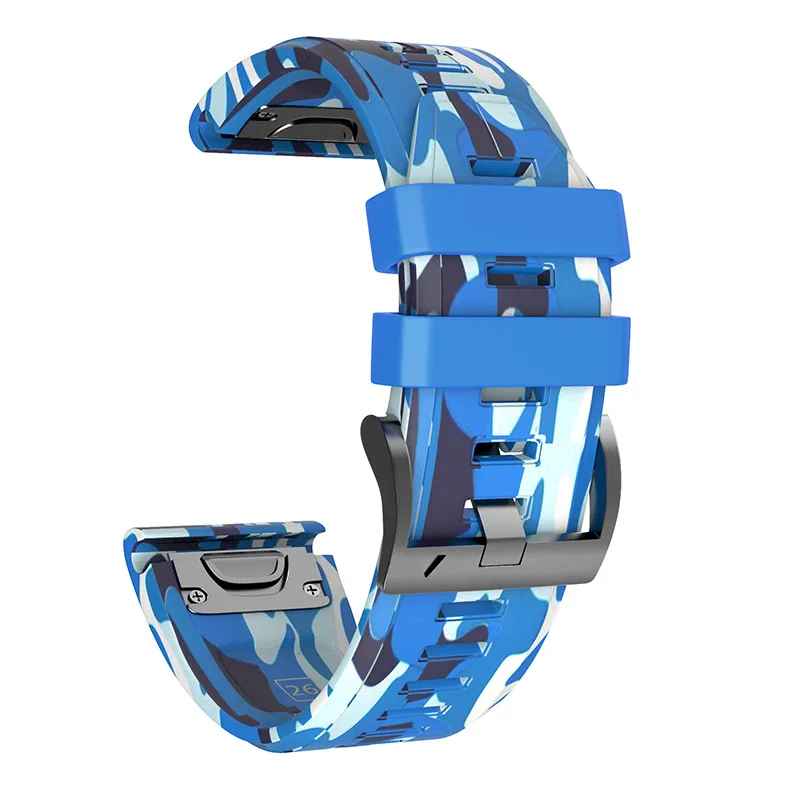 

26mm Silicone Camo Watch Band Strap Loop Wristband for Garmin Fenix 3/3 HR/5X @M23