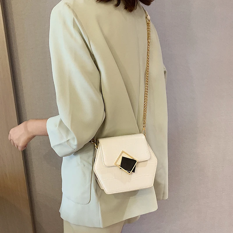 Модные сумки на плечо с шестигранной аллигатором для женщин роскошные