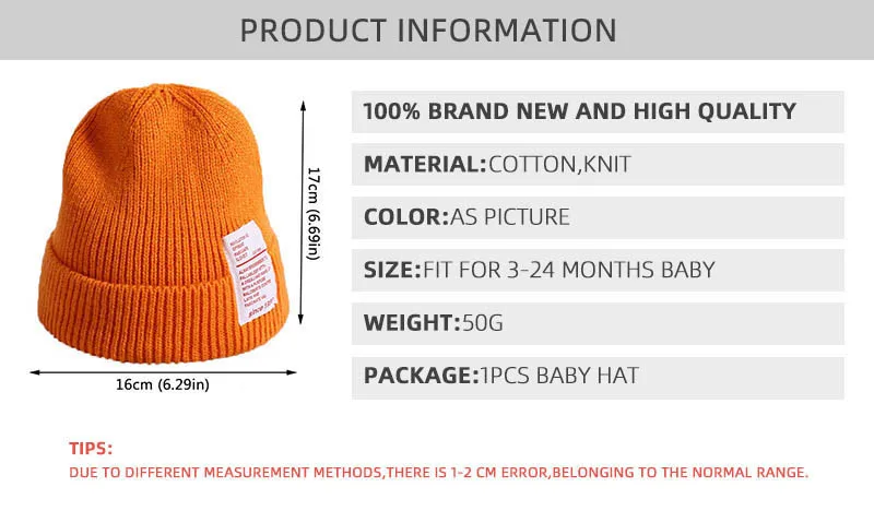 Warm Kids Winter Hats for Children Knitted Cap Solid Color Soft Crochet Boys Girls Beanie Hat