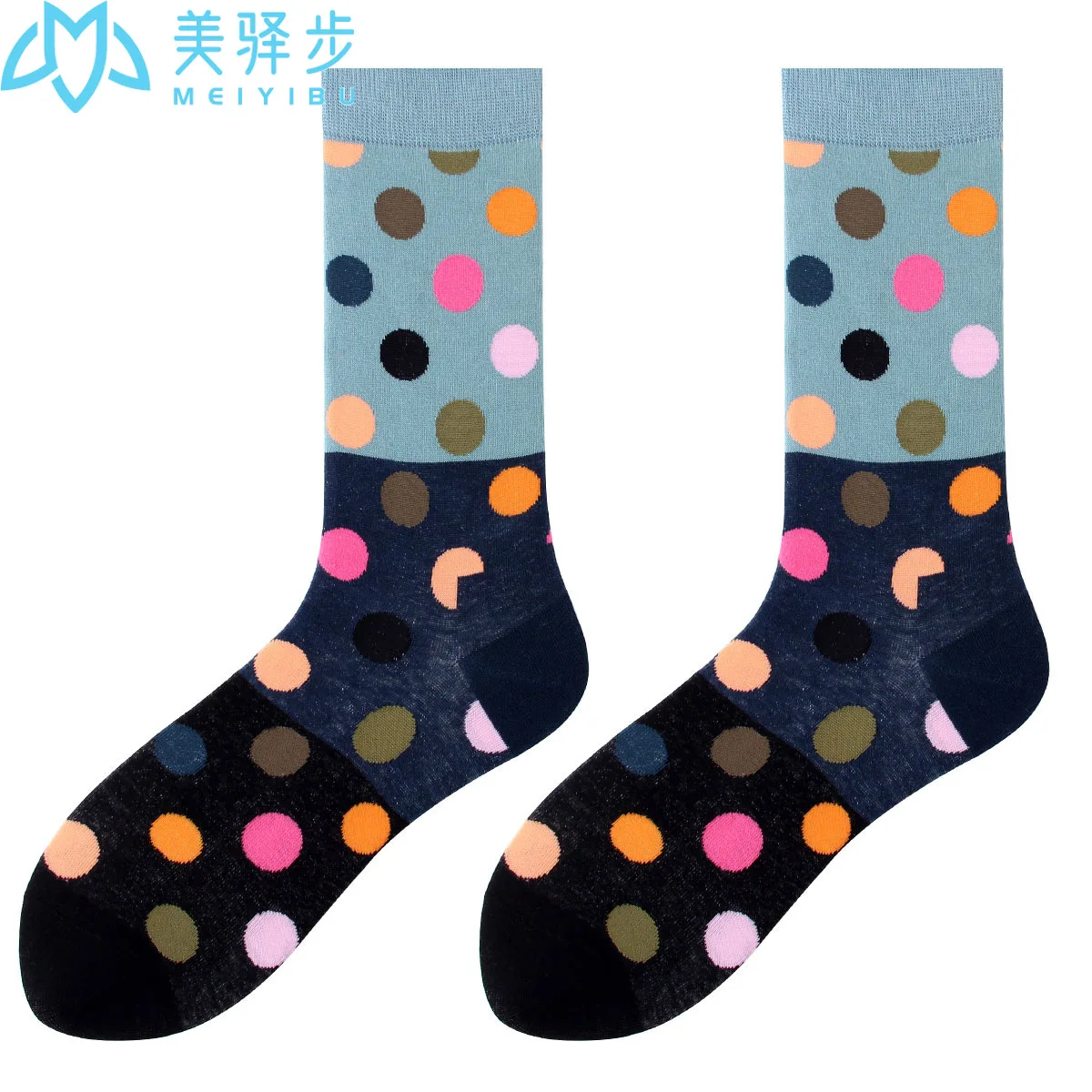 12 Pairs Per Set New Big Dot Fashion Men's Stockings Breathable Hip-Hop Street Socks Happy Socks Wholesale