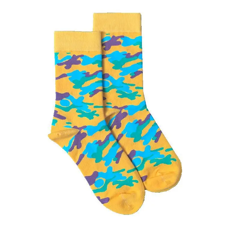Размер для взрослых модные хлопковые носки до середины икры камуфляжный рисунок