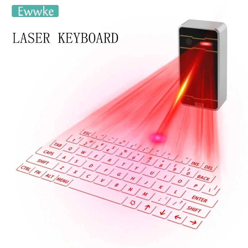 Bluetooth Виртуальная лазерная клавиатура беспроводная проекция мини портативная