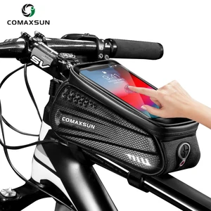comaxsun bicycle bag waterproof front bike cycling bag 6 5 inch mobile phone top tube handlebar bags mountain cycling accessorie free global shipping