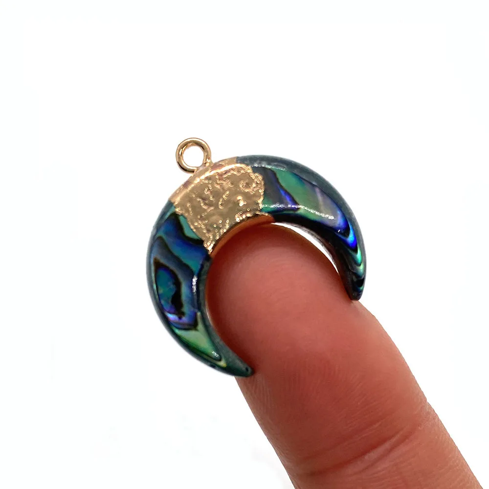 

Moon Shape Abalone Shell Pendant 20x22mm Fashion Necklace Pendant DIY Jewelry Making Necklace Earrings Jewelry Accessories