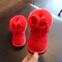 2022 new winter snow boots girls plush ankle princess boot warm girls warm baby cotton shoes boy childrens shoes