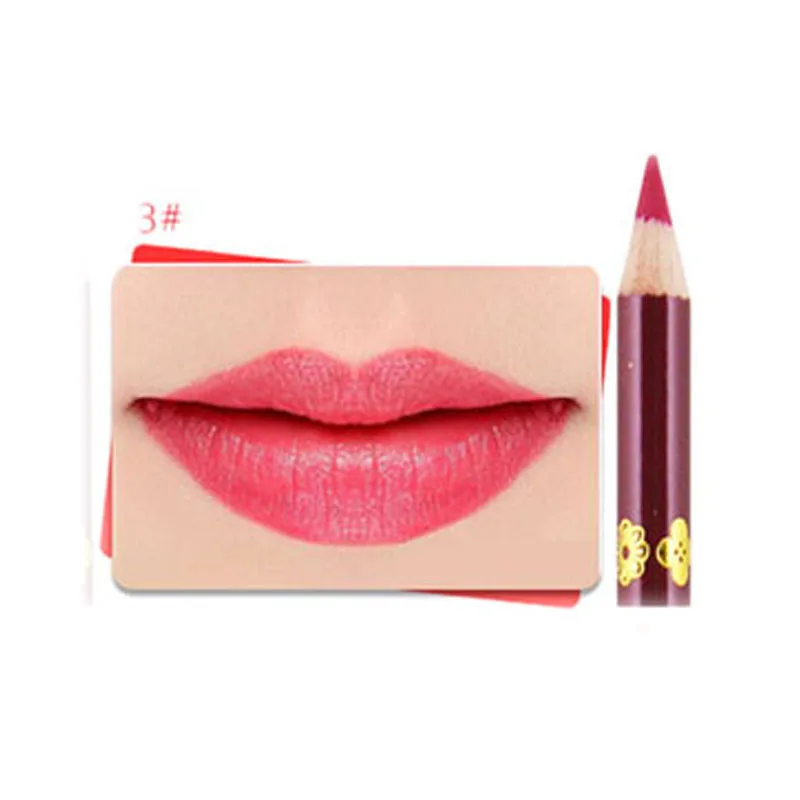03 Карандаш Lipliner, цветной матовый деревянный карандаш для губ, 12 цветов, водостойкий, стойкий, легко одевается для макияжа, косметический, для салона красоты - Цвет: 03