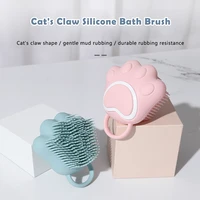 cartoon cat paw baby shower brush fast foaming silicone scrubbing artifact full body massage brush bathroom accessory