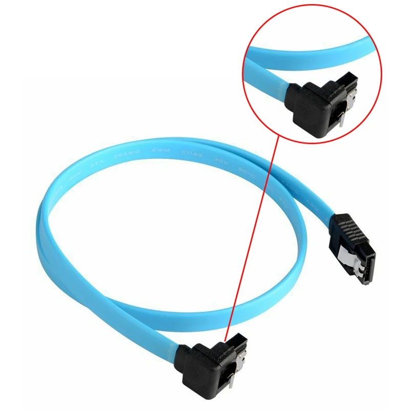 

5Pcs 18 Inch SATA 3.0 Cable SATA3 III 6GB/S Right Angle 90 Degree for HDD Hard Drive