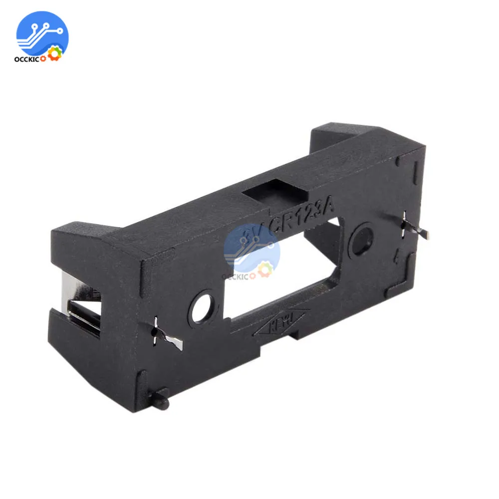 5 шт./лот разъем типа PCB CR123A черный держатель литиевой батареи|battery holder|lithium battery