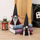 2 шт., кукла гном без лица на Хэллоуин, скандинавский томте, черная плащ ведьмы, шляпа, кукла, украшения вечерние ринки, украшение на Хэллоуин