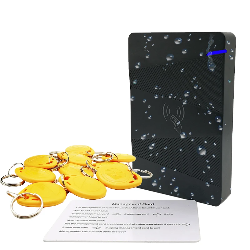 Yellow keyfobs Водонепроницаемый 125 кГц Открыватель двери безопасности двери Rfid Контроль доступа с 15000 пользователей RFID система контроля допуска к двери - Цвет: Yellow keyfobs