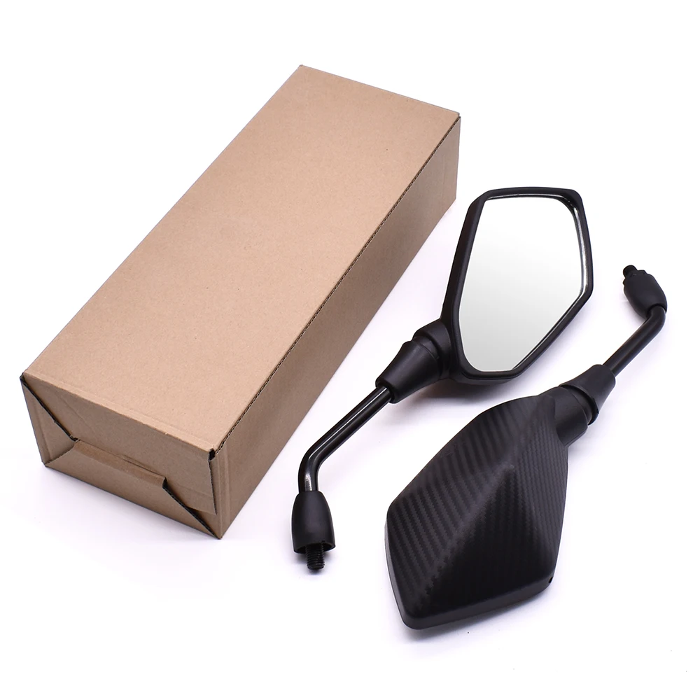 Зеркало заднего вида мотоциклетное из углеродного волокна белое стекло для Benelli