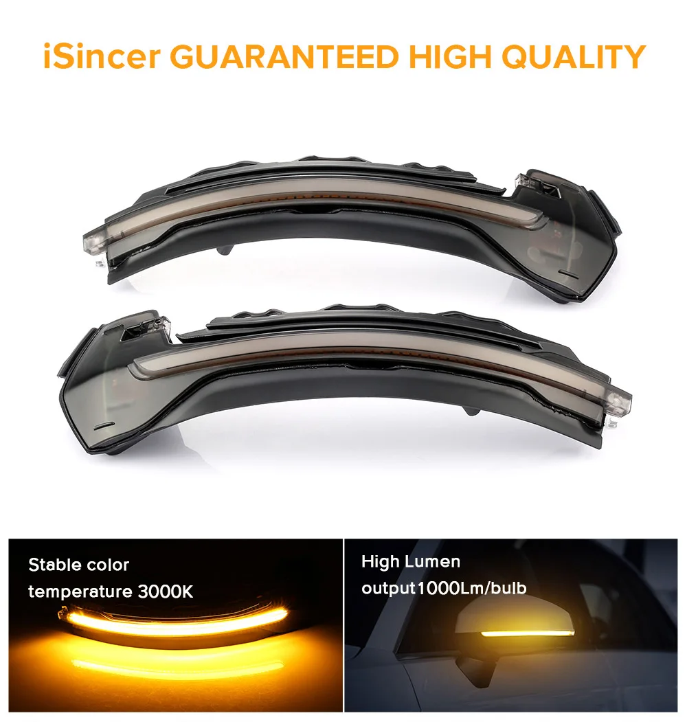 2 шт. динамический поворотов Светодиодный крыло Зеркало заднего вида Индикатор