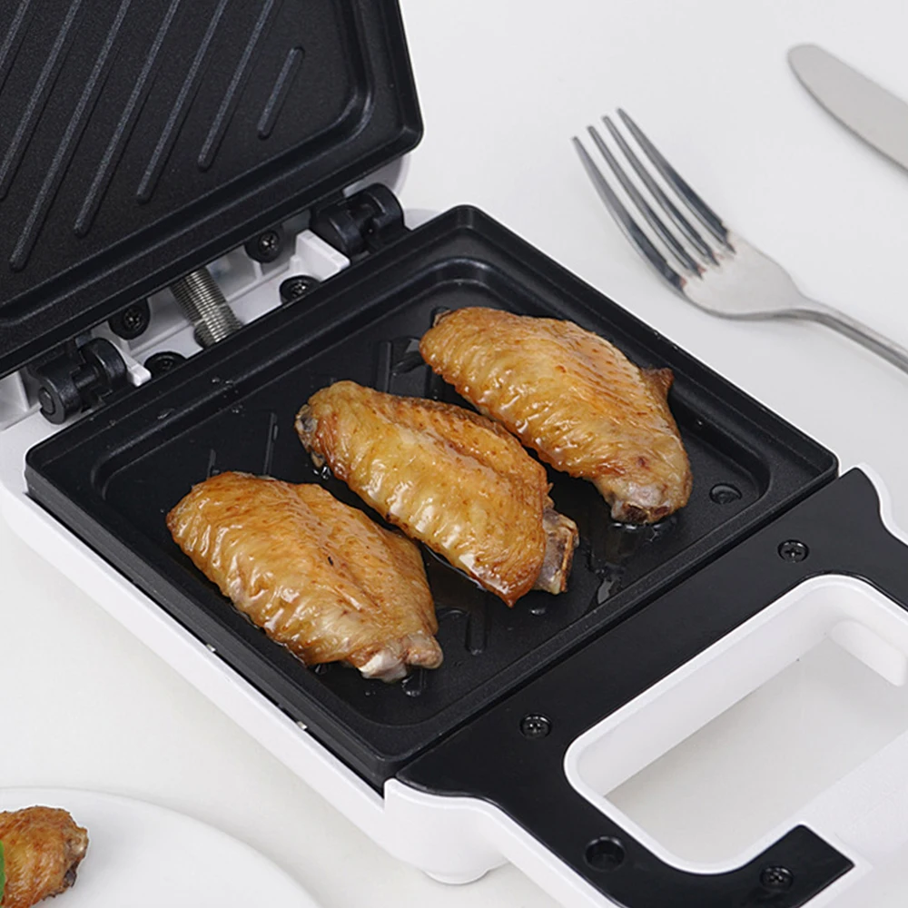 

Sandwich Maker Breakfast Machine Electric Iron with Non-Stick Plates Mini Sandwich Toaster Kitchen Frying Pan for Meat Egg