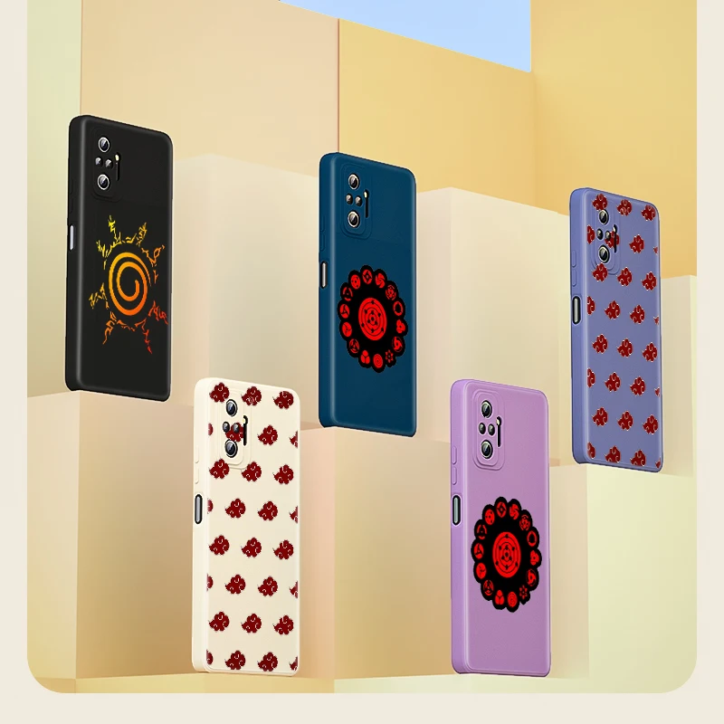 

Hot Anime Cool Sharingan For Xiaomi Redmi Note 10 9 Pro Max 5G 10T 10S 9T 9S 8 7 Liquid Silicone Soft Cover Phone Case