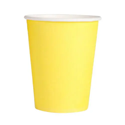 

20 бумажных стаканчиков (9 унций)-однотонные цвета посуда для вечеринки в честь Дня Рождения питание (желтый)