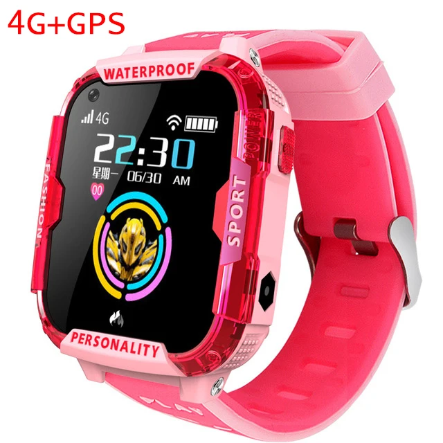 Red LIGE, новинка, детские часы с gps трекером, 4G, умные часы, gps LBS, Wi-Fi, расположение, SOS Вызов, 1,4" камера, детские часы с отслеживанием, подарок для ребенка - Цвет: Red