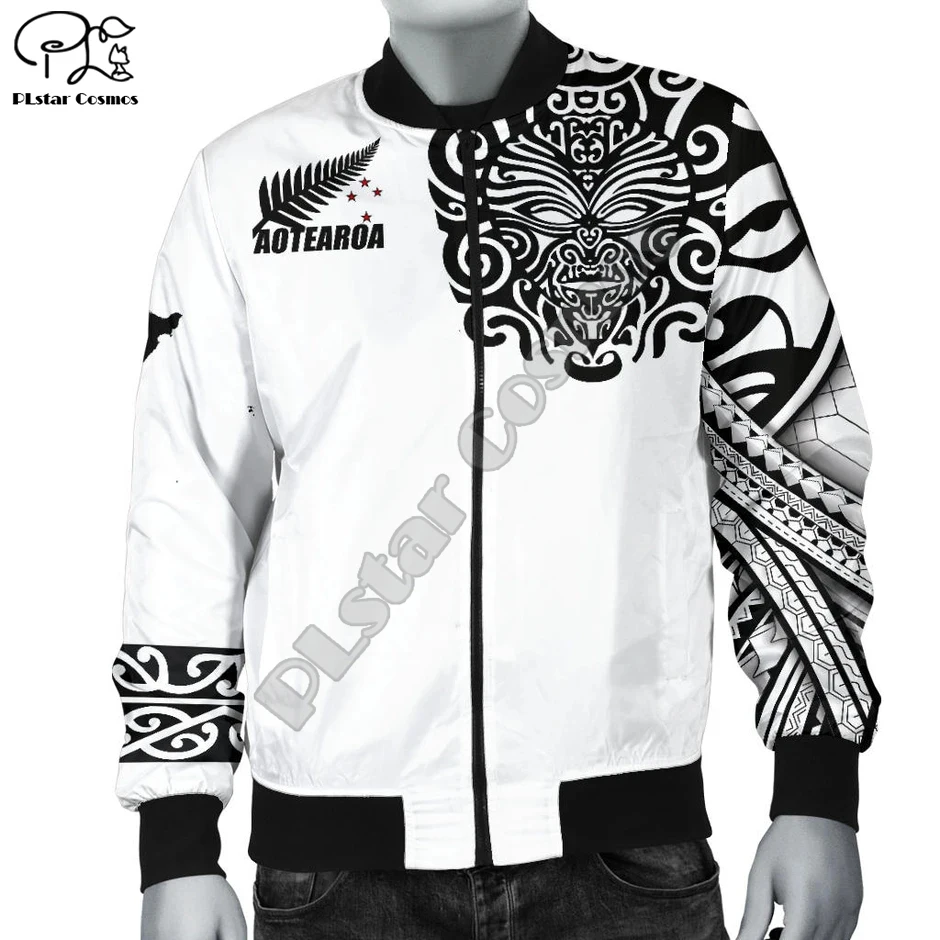 

PLstar Cosmos New Zealand Country Flag Maori Tattoo Winter Warm Jacket Streetwear 3Dprint Men/Women Coat/Zip/Bomber Jacket A2