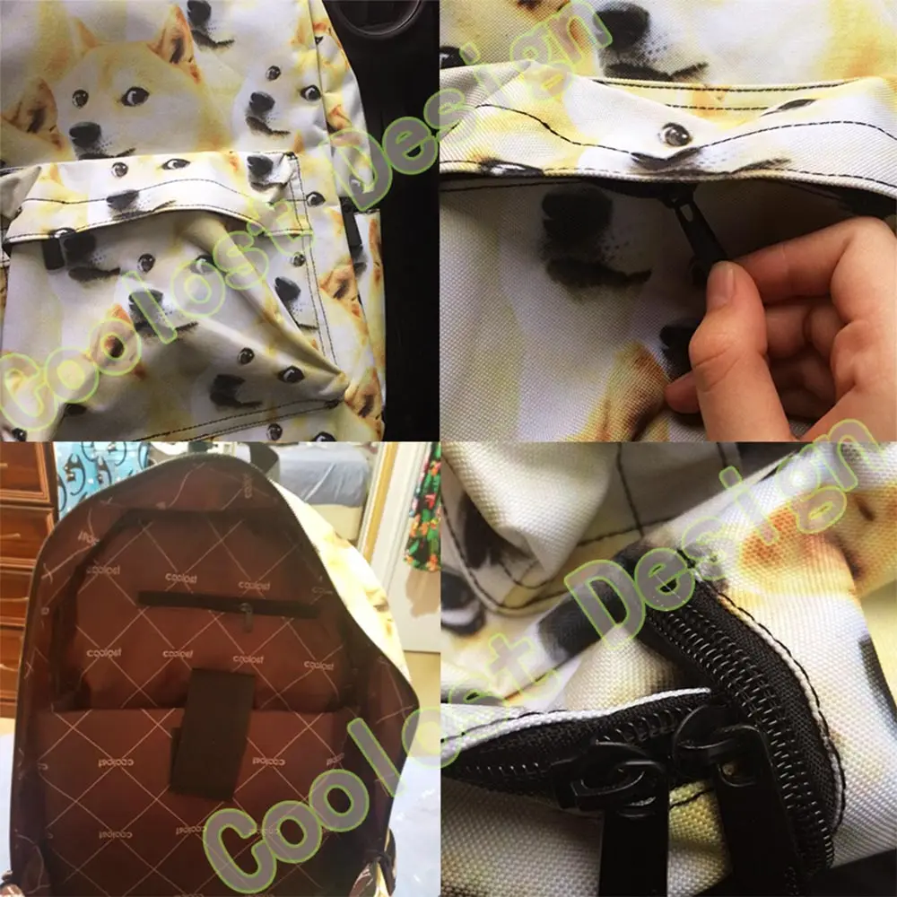 Забавный рюкзак для студентов Сиба ину и щенка детские школьные сумки милый