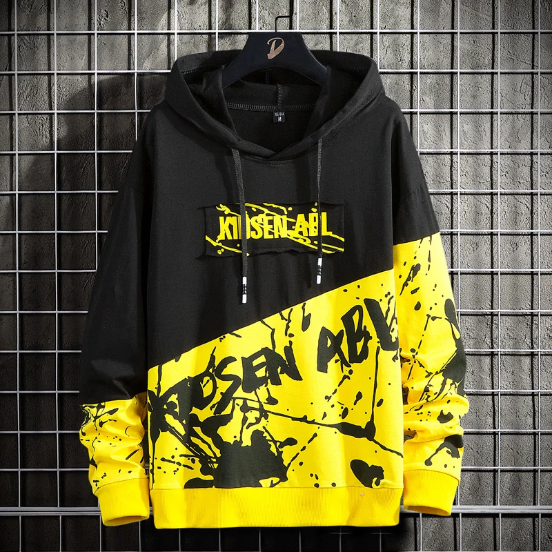 Street print men's Hoodie 2021 new Hoodie men's hip hop Hoodie street fashion men's top