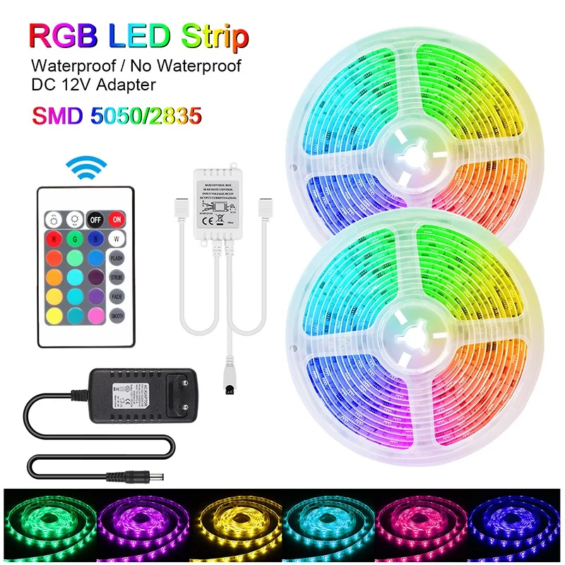 RGB Светодиодная лента 5 м 10 15 светильник украшения комнаты световая полоса KTV