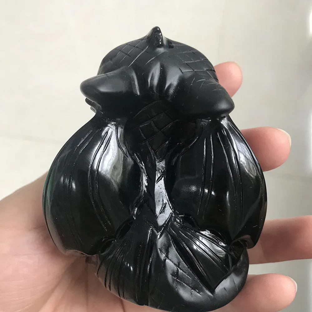 3 ''натуральная ручная резная полированная черная искусственная кожа без