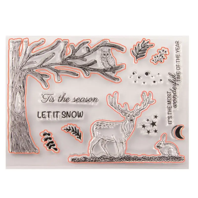 Печать с оленем штамп вырубными штампами набор трафаретов Сделай Сам