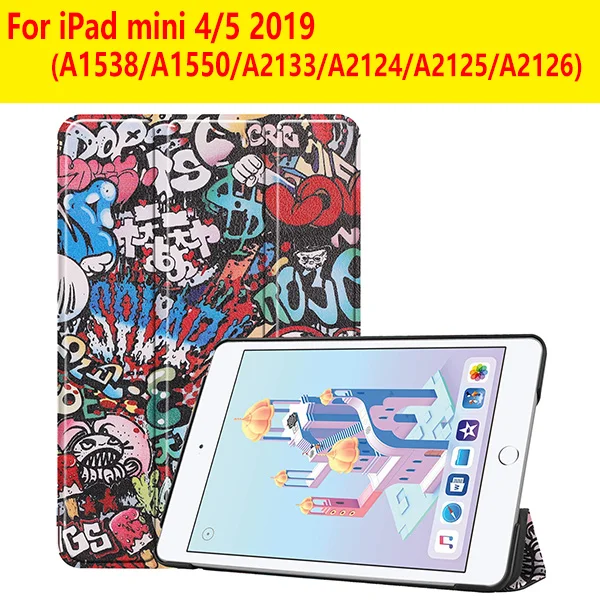 IPADMINI45 SY TY Чехол для iPad Mini 1 2 3 из искусственной кожи силиконовый чехол для планшета для iPad Mini 4 5 трехслойный чехол-подставка для сна - Цвет: IPADMINI45 SY TY