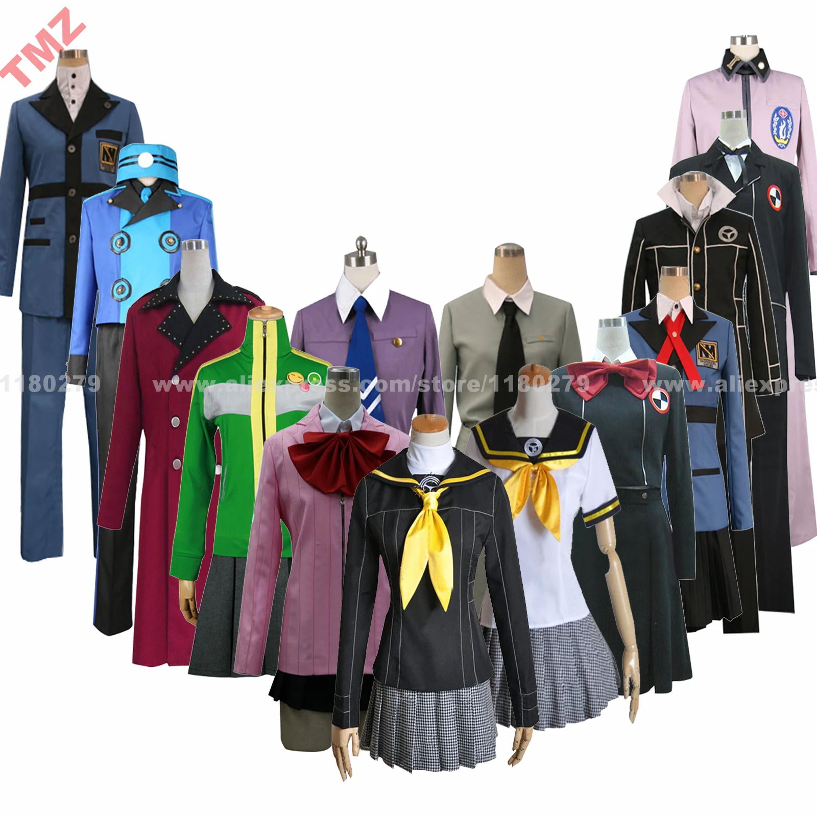 Shin Megami Tensei: Persona 3 4 5 Yukari Takeba Shinjiro Aragaki Tensei Elizabeth Gekkoukan Cosplay Costume,Customized Accepted
